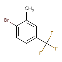 Chemical structure of 1-bromo-2-methyl-4-(trifluoromethyl)benzene - CSSB00000703827