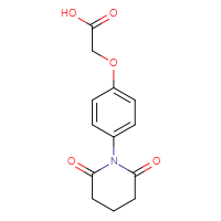 Chemical structure of 2-[4-(2,6-dioxopiperidin-1-yl)phenoxy]acetic acid - CSSB00003446026