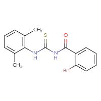 Chemical structure of 1-(2-bromobenzoyl)-3-(2,6-dimethylphenyl)thiourea - CSSB00121652602