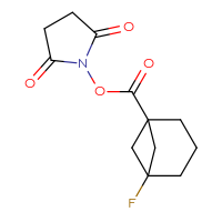 Chemical structure of 2,5-dioxopyrrolidin-1-yl 5-fluorobicyclo[3.1.1]heptane-1-carboxylate - CSSB14842888324