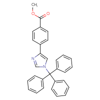 Chemical structure of methyl 4-[1-(triphenylmethyl)-1H-imidazol-4-yl]benzoate - CSSB06581004499