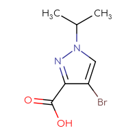 Chemical structure of 4-bromo-1-(propan-2-yl)-1H-pyrazole-3-carboxylic acid - CSSB00010176527