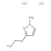 Chemical structure of 2-(1-methyl-1H-pyrazol-3-yl)ethan-1-amine dihydrochloride - CSSB00025739112