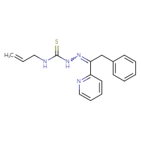 Chemical structure of 1-{[2-phenyl-1-(pyridin-2-yl)ethylidene]amino}-3-(prop-2-en-1-yl)thiourea - CSSB06835372710