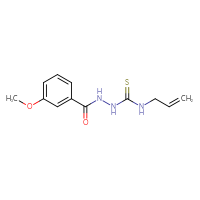 Chemical structure of 3-methoxy-N-{[(prop-2-en-1-yl)carbamothioyl]amino}benzamide - CSSB00020600296