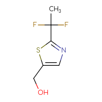Chemical structure of [2-(1,1-difluoroethyl)-1,3-thiazol-5-yl]methanol - CSSB02516607209