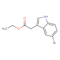 Chemical structure of ethyl 2-(5-bromo-1H-indol-3-yl)acetate - CSSB00049502120
