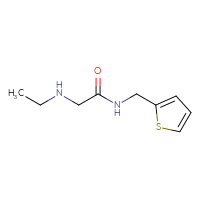 Chemical structure of 2-(ethylamino)-N-[(thiophen-2-yl)methyl]acetamide - CSSB00000179269