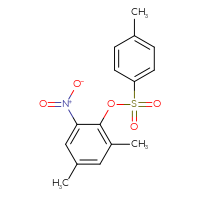 Chemical structure of 2,4-dimethyl-6-nitrophenyl 4-methylbenzene-1-sulfonate - CSSB00153818612