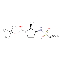 Chemical structure of tert-butyl (2S,3R)-3-ethenesulfonamido-2-methylpyrrolidine-1-carboxylate - CSSB20541366925