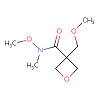 Chemical structure of N-methoxy-3-(methoxymethyl)-N-methyloxetane-3-carboxamide - CSSB04169174683