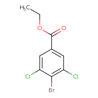 Chemical structure of ethyl 4-bromo-3,5-dichlorobenzoate - CSSB00012354309
