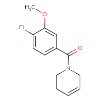 Chemical structure of 1-(4-chloro-3-methoxybenzoyl)-1,2,3,6-tetrahydropyridine - CSSB01997951881