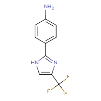 Chemical structure of 4-[4-(trifluoromethyl)-1H-imidazol-2-yl]aniline - CSSB00006710649