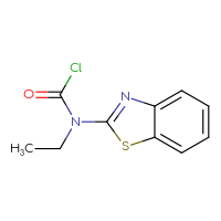 Chemical structure of N-(1,3-benzothiazol-2-yl)-N-ethylcarbamoyl chloride - CSSB15005366885