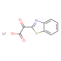 Chemical structure of lithium(1+) 2-(1,3-benzothiazol-2-yl)-2-oxoacetate - CSSB20620695617
