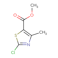 Chemical structure of methyl 2-chloro-4-methyl-1,3-thiazole-5-carboxylate - CSSB00010285593