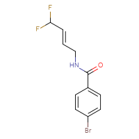 Chemical structure of 4-bromo-N-[(2E)-4,4-difluorobut-2-en-1-yl]benzamide - CSSB14805812729