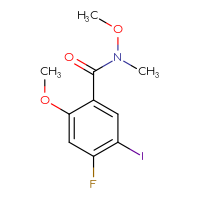 Chemical structure of 4-fluoro-5-iodo-N,2-dimethoxy-N-methylbenzamide - CSSB15027631179
