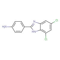 Chemical structure of 4-(5,7-dichloro-1H-1,3-benzodiazol-2-yl)aniline - CSSB00103167980