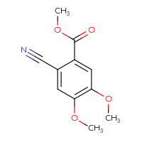 Chemical structure of methyl 2-cyano-4,5-dimethoxybenzoate - CSSB00032536471