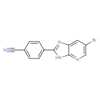 Chemical structure of 4-{6-bromo-3H-imidazo[4,5-b]pyridin-2-yl}benzonitrile - CSSB00000499439
