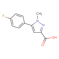 Chemical structure of 5-(4-fluorophenyl)-1-methyl-1H-pyrazole-3-carboxylic acid - CSSB00011637170