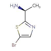 Chemical structure of (1S)-1-(5-bromo-1,3-thiazol-2-yl)ethan-1-amine - CSSB00020107301