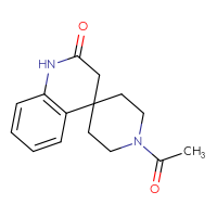 Chemical structure of 1-acetyl-2',3'-dihydro-1'H-spiro[piperidine-4,4'-quinolin]-2'-one - CSSB21291565296