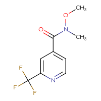 Chemical structure of N-methoxy-N-methyl-2-(trifluoromethyl)pyridine-4-carboxamide - CSSB00010137930