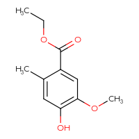 Chemical structure of ethyl 4-hydroxy-5-methoxy-2-methylbenzoate - CSSB00050140097