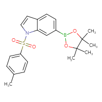 Chemical structure of 1-(4-methylbenzenesulfonyl)-6-(4,4,5,5-tetramethyl-1,3,2-dioxaborolan-2-yl)-1H-indole - CSSB00016995571