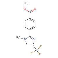 Chemical structure of methyl 4-[1-methyl-4-(trifluoromethyl)-1H-imidazol-2-yl]benzoate - CSSB14929215347