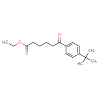 Chemical structure of ethyl 6-(4-tert-butylphenyl)-6-oxohexanoate - CSSB00020572364
