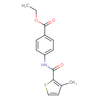 Chemical structure of ethyl 4-(3-methylthiophene-2-amido)benzoate - CSSB00034400187