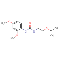 Chemical structure of 1-(2,4-dimethoxyphenyl)-3-[2-(propan-2-yloxy)ethyl]urea - CSSB02031210121