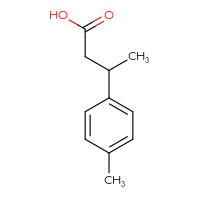 Chemical structure of 3-(4-methylphenyl)butanoic acid - CSSB00011240733