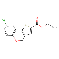 Chemical structure of ethyl 8-chloro-4H-thieno[3,2-c]chromene-2-carboxylate - CSSB06633781796