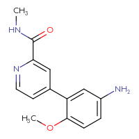 Chemical structure of 4-(5-amino-2-methoxyphenyl)-N-methylpyridine-2-carboxamide - CSSB04506794957