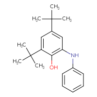Chemical structure of 2,4-di-tert-butyl-6-(phenylamino)phenol - CSSB00102592590