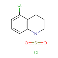 Chemical structure of 5-chloro-1,2,3,4-tetrahydroquinoline-1-sulfonyl chloride - CSSB14959847510