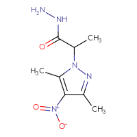 Chemical structure of 2-(3,5-dimethyl-4-nitro-1H-pyrazol-1-yl)propanehydrazide - CSSB00005766023