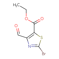 Chemical structure of ethyl 2-bromo-4-formyl-1,3-thiazole-5-carboxylate - CSSB06726391665
