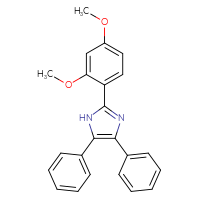 Chemical structure of 2-(2,4-dimethoxyphenyl)-4,5-diphenyl-1H-imidazole - CSSB00159433761