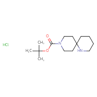 Chemical structure of tert-butyl 1,9-diazaspiro[5.5]undecane-9-carboxylate hydrochloride - CSSB02516460137