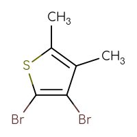 Chemical structure of 2,3-dibromo-4,5-dimethylthiophene - CSSB00011066002