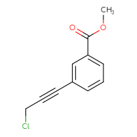 Chemical structure of methyl 3-(3-chloroprop-1-yn-1-yl)benzoate - CSSB03552172277