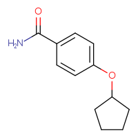 Chemical structure of 4-(cyclopentyloxy)benzamide - CSSB00000045624