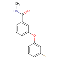 Chemical structure of 3-(3-fluorophenoxy)-N-methylbenzamide - CSSB02283619490