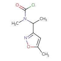 Chemical structure of N-methyl-N-[1-(5-methyl-1,2-oxazol-3-yl)ethyl]carbamoyl chloride - CSSB06767454468